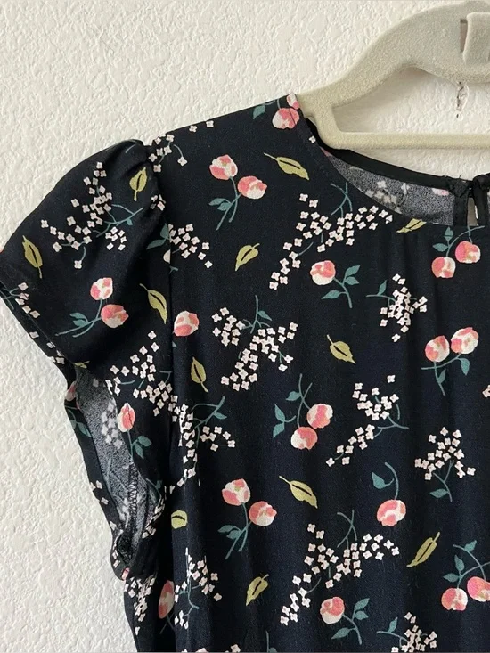 Reformation Gavin Dress Sasha Floral High Slit Cut Out Back Midi Black 4 - Picture 10 of 16